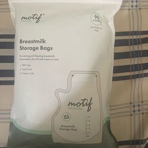 One pack of 90 count breastmilk bags.